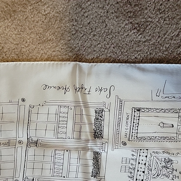 Vintage Saks Fifth Avenue City Scene Scarf - Picture 3 of 7